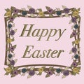 Happy Easter rose, flower, vintage, decoration, nature, illustration, art, leaf, love, spring, ornament, plant, wallpaper, blossom